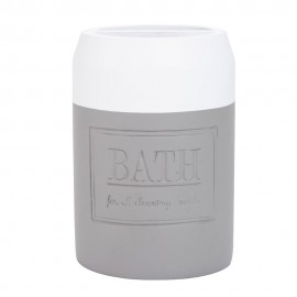 Portacepillo Oslo Blanco Con Gris