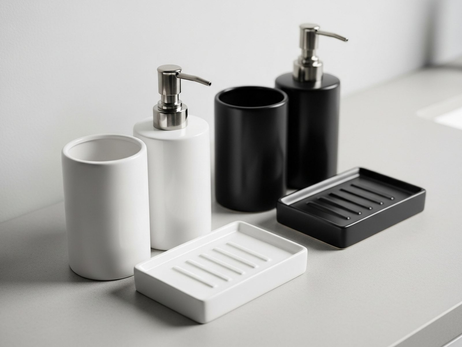 Vasos y porta cepillos modernos